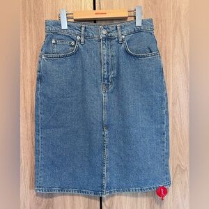 Derek Lam Crossby Sutton Vintage bright blue jeans pencil skirt